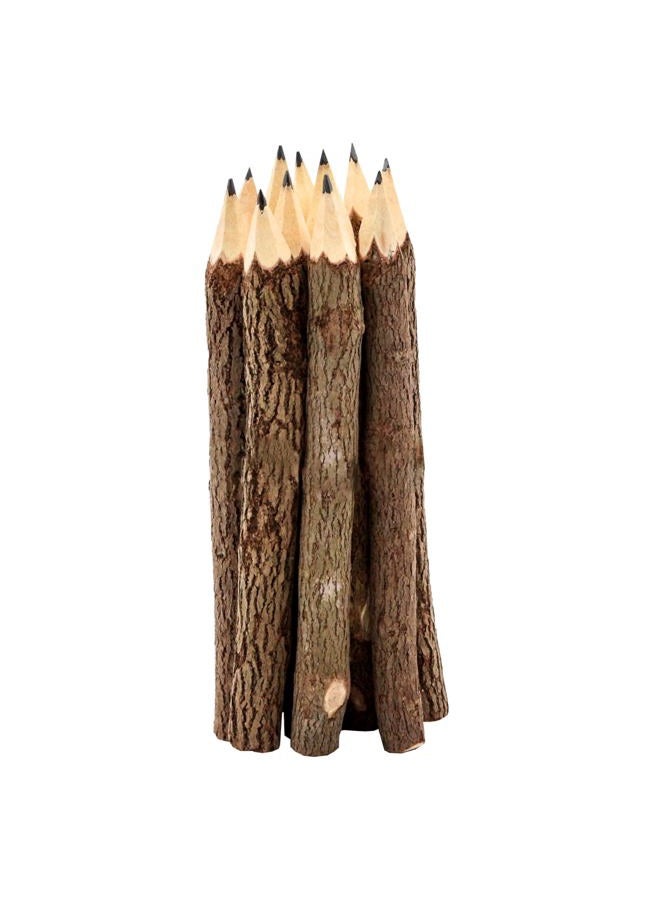 BSIRI Natural Twigs Wooden Pencils Handcrafted Suitable for Kids and Teachers For Woodland Bark Decorations Party Wood Gifts Twig Stick Pencils Vintage Favors Supplies for Classroom - Image 2