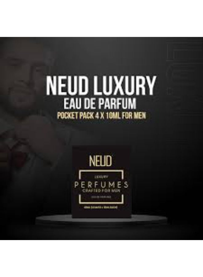 NEUD XPOSE YOURSELF مجموعة هدايا عطر جيب NEUD الفاخرة للرجال - عطر أو دو بارفان طويل الأمد (حمضيات، لافندر، خشب الأرز، فانيليا) - 4x10 مل - Image 4