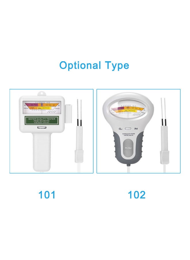 2-In-1 pH And CL2 Meter Tester White/Grey - Image 4