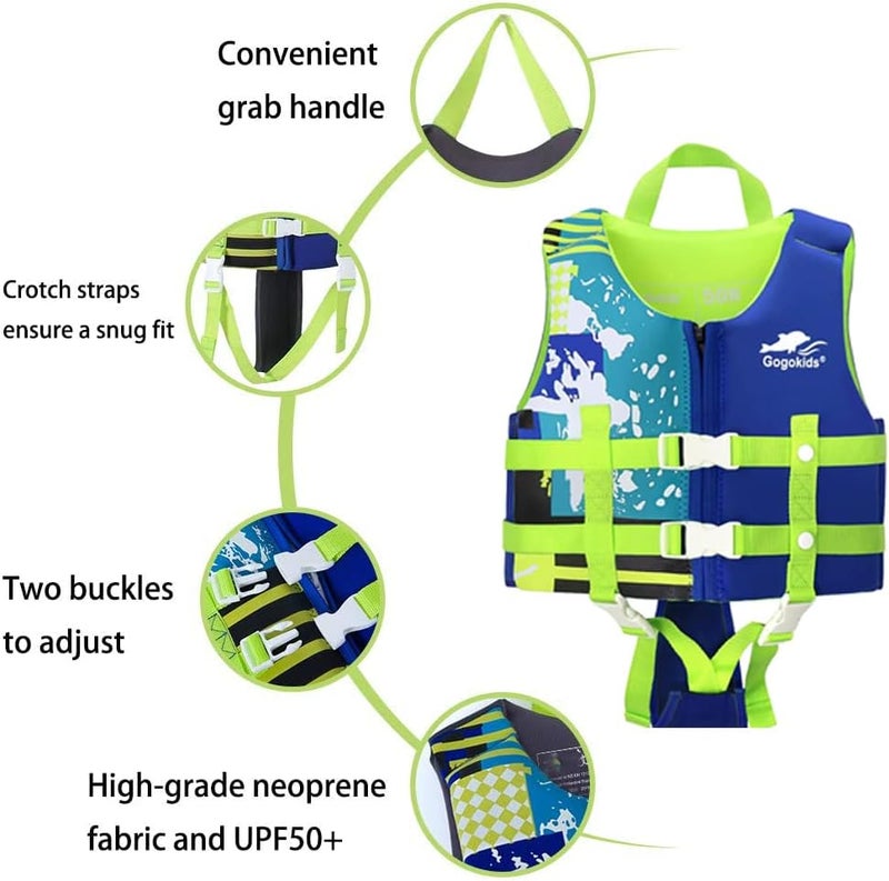 klarako Kids Swim Vest Baby Swimming Jacket Printed Float Swim Vest Buoyancy Swimwear with Adjustable Safety Strap, Suitable for 29 Year - Image 3