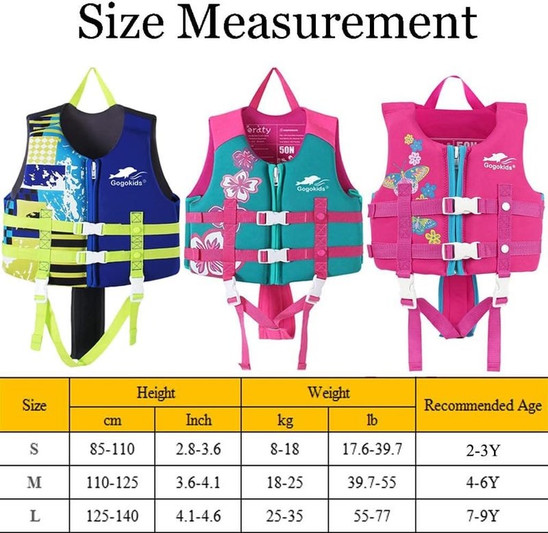 klarako Kids Swim Vest Baby Swimming Jacket Printed Float Swim Vest Buoyancy Swimwear with Adjustable Safety Strap, Suitable for 29 Year - Image 1