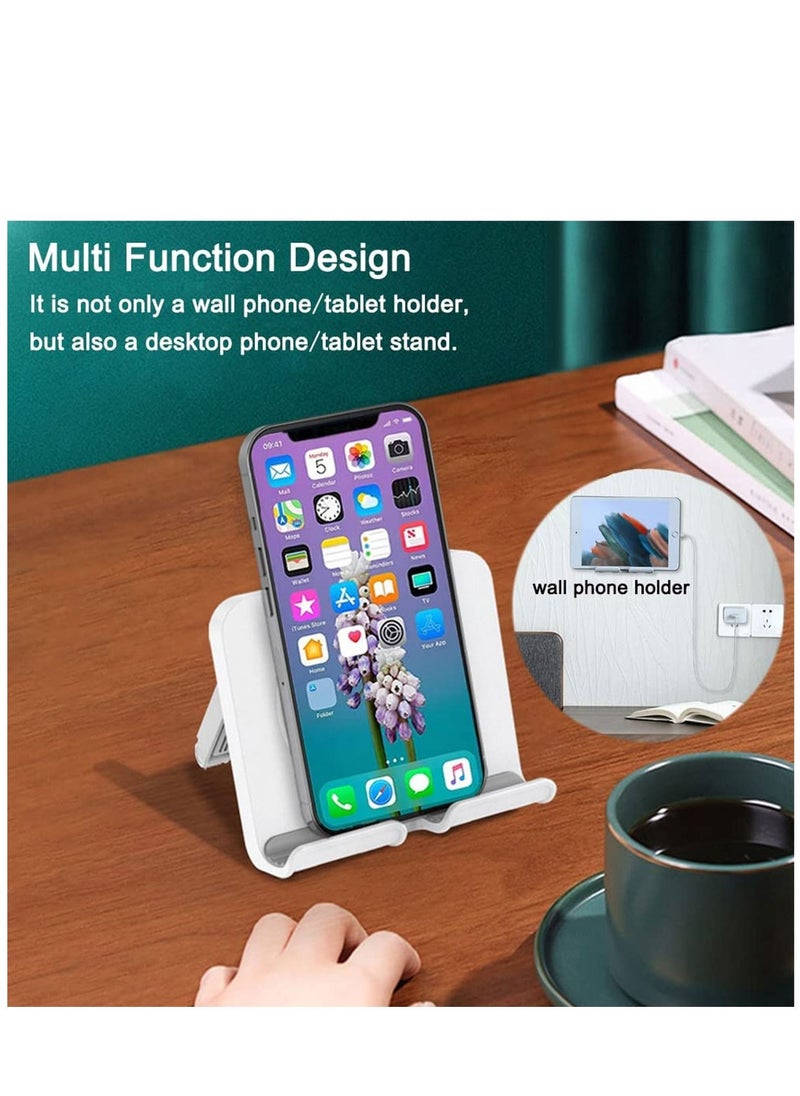 Excefore - Upgraded Tablet Wall Mount Phone Holder Removable,Self-Adhesive Mobile Cell Phone iPad Holder for Bed Bathroom Kitchen, Compatible with iPad iPhone Galaxy Tablet Switch - Image 1