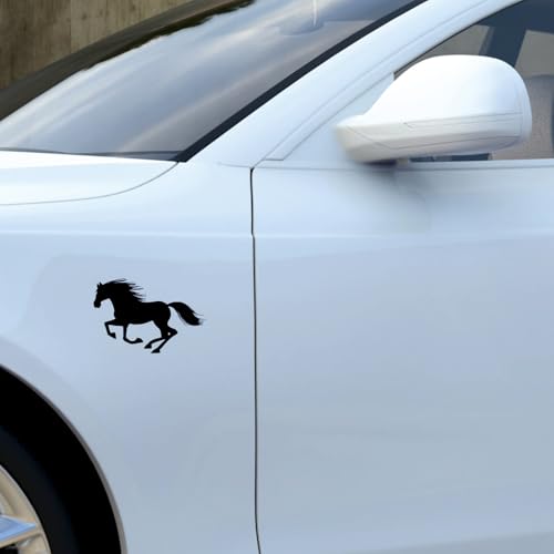 CVANU Pack of 2 Horse Vinyl Self-Adhesive Waterproof Exterior Car Sticker for Vehicle Surface Black (3.9inchX6inch)_714 - Image 3
