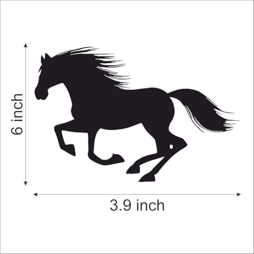 CVANU Pack of 2 Horse Vinyl Self-Adhesive Waterproof Exterior Car Sticker for Vehicle Surface Black (3.9inchX6inch)_714 - Image 4