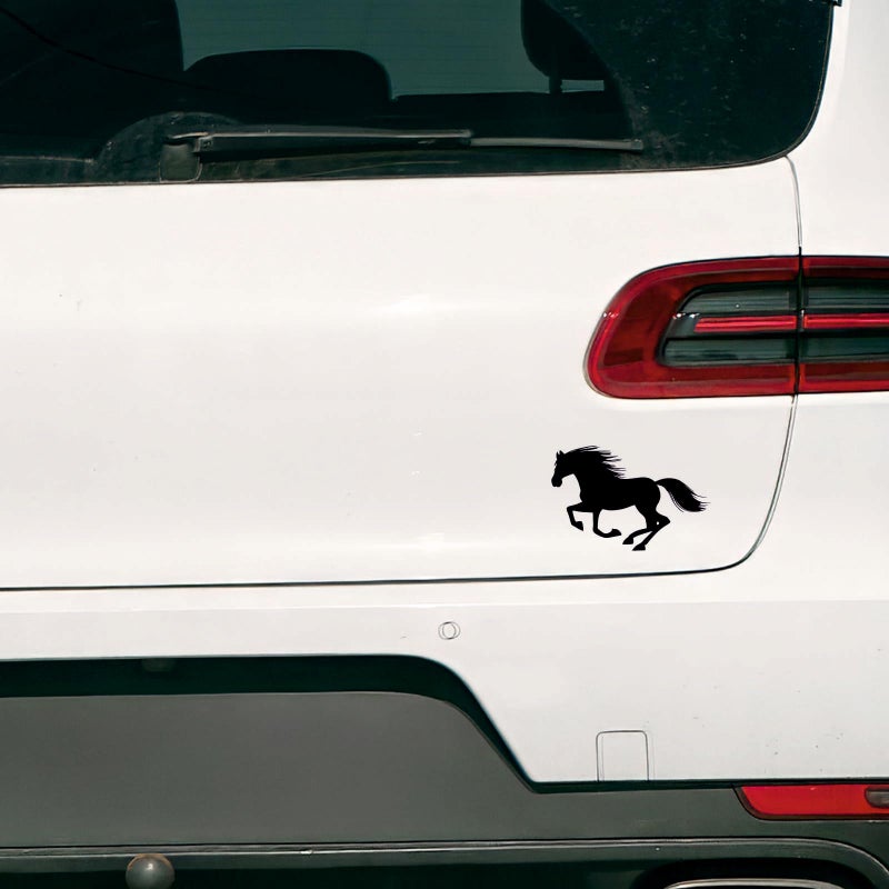CVANU Pack of 2 Horse Vinyl Self-Adhesive Waterproof Exterior Car Sticker for Vehicle Surface Black (3.9inchX6inch)_714 - Image 5
