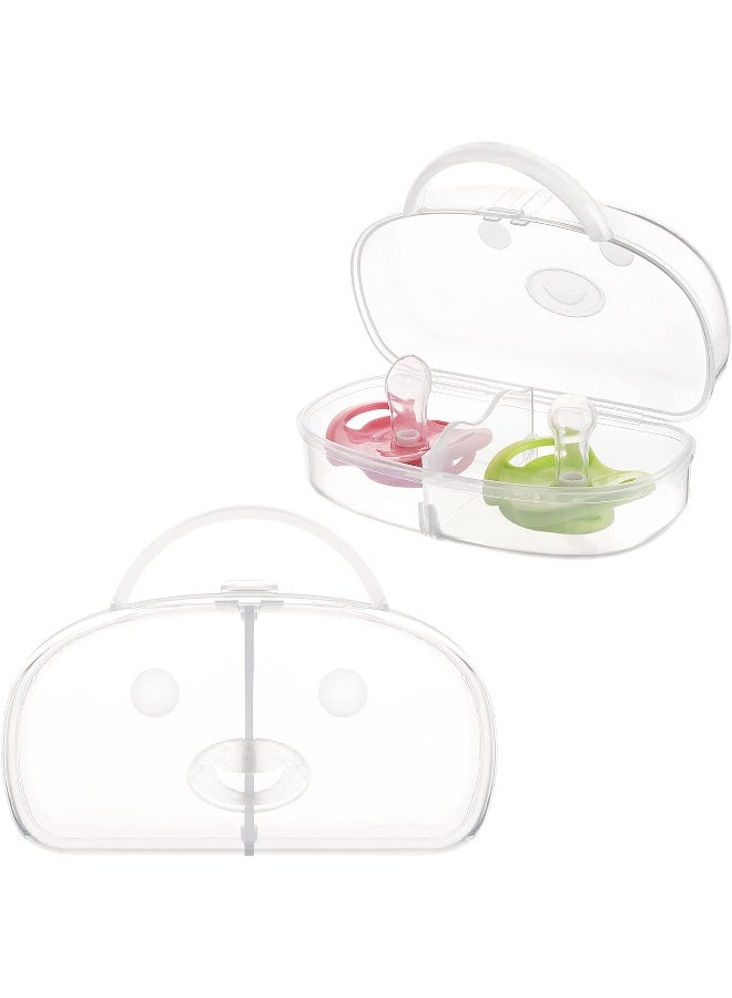 أكمور Accmor 2pcs Pacifier Case with Handle, Pacifier Container - Image 1