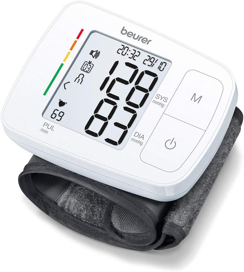 Beurer BC21 Wrist Blood Pressure Monitor with Voice output Arrhythmia Detection Fully automatic blood pressure pulse measurement Colourcoded WHO risk indicator Certified medical device - Image 1