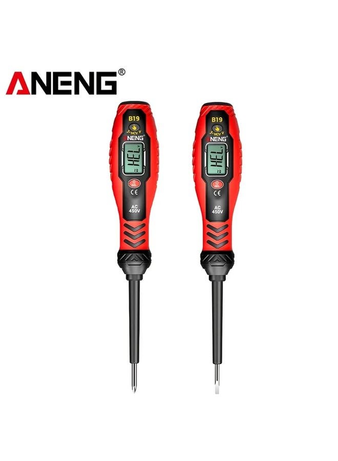ANENG B19 كاشف الجهد الرقمي الأحمر المزدوج مع شاشة LCD الإضاءة الخلفية لاختبار التيار المتردد دون تلامس - Image 1