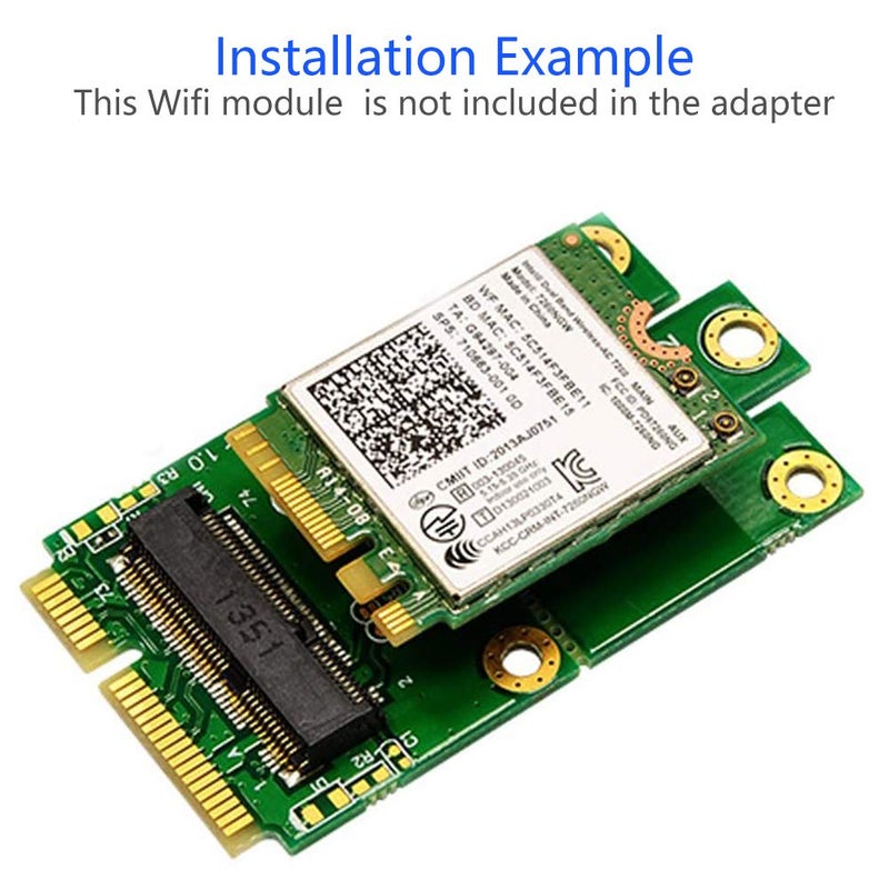 SUPERPLUS M.2 (NGFF Key E) to MPCIe (PCIe+USB) Adapter pcie Card m.2 pcie Adapter - Image 5