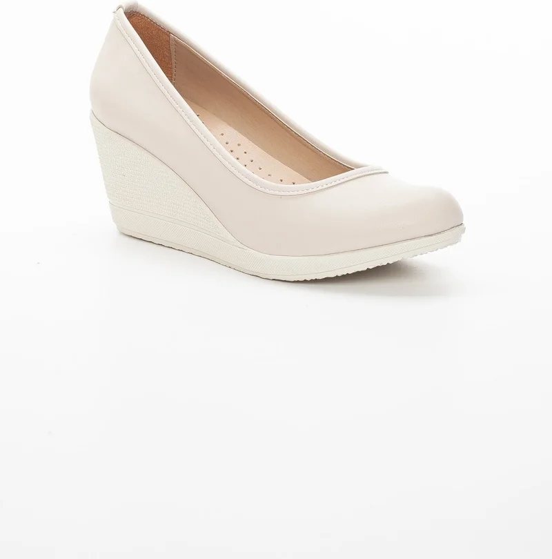 Dilimler Ayakkabı Wedge Sole Artificial Leather Orthopedic Ten Women's Wedge Heeled Shoes