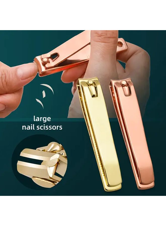 Colorful Rose Gold Nail Clippers Sharp Thick Nail Toenail Scissors Ergonomic Design Durable Metal - Image 3