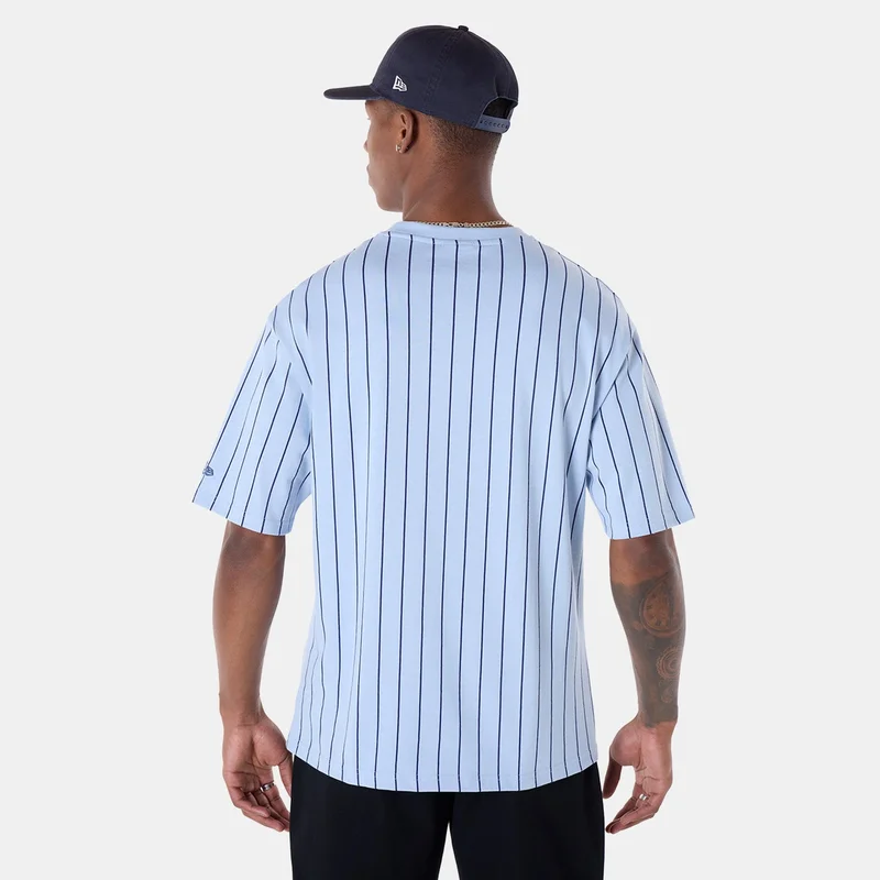 NEW ERA Blue Men's Pinstripe T-Shirt for Men | Best Price UAE