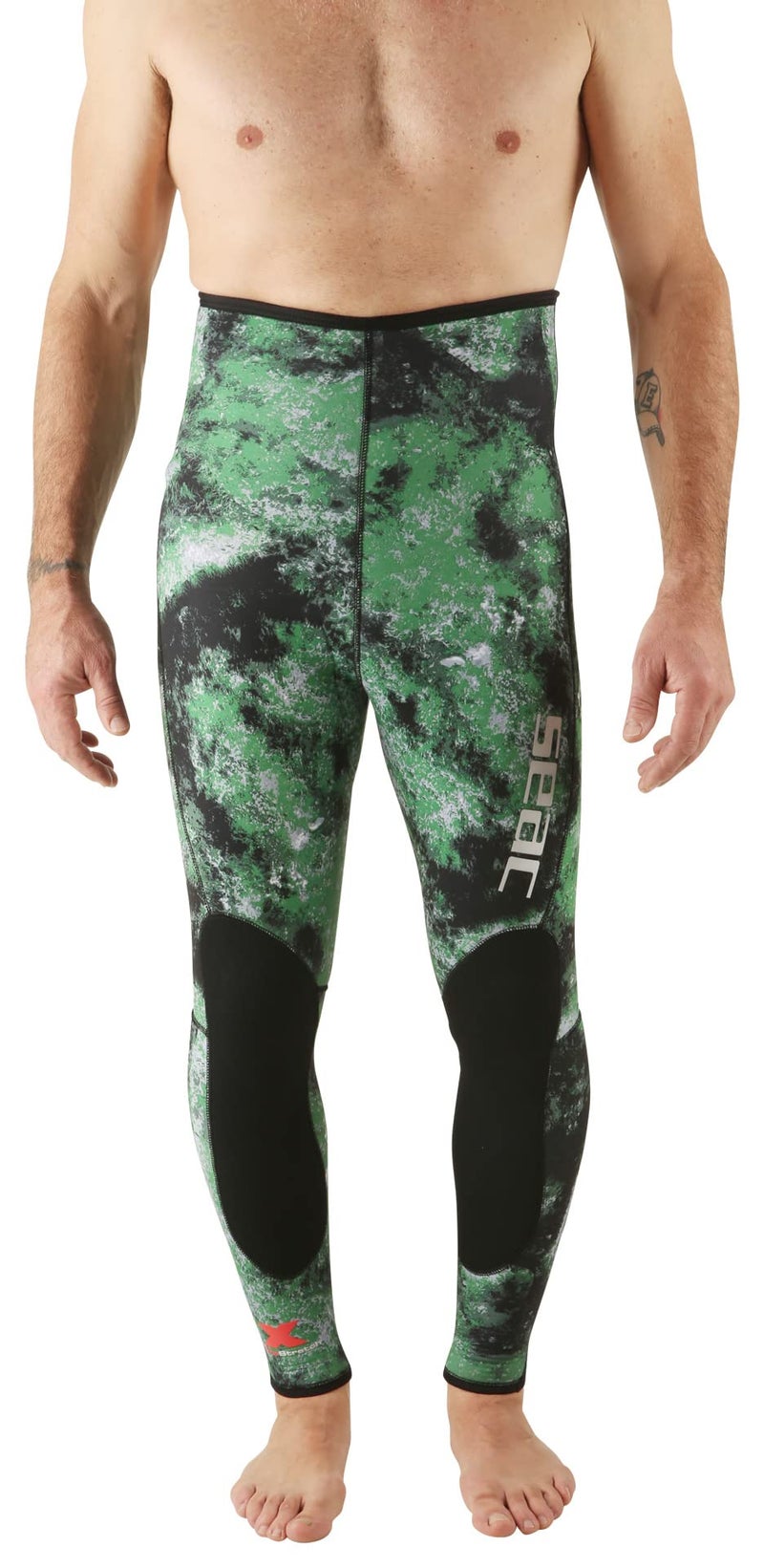 SEAC Ghost, High-Waisted Pant in 5 mm Ultrastretch Neoprene for Freediving and Spearfishing, camo Green, x-Large (0010352250105A) - Image 2