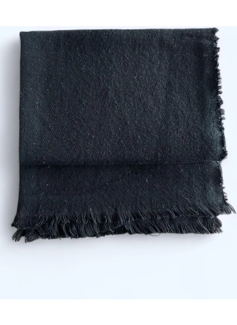 Bahels Imported Puffy Plain Black Scarf Shawl Shoulder Shawl