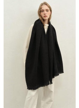 Bahels Imported Puffy Plain Black Scarf Shawl Shoulder Shawl  - Image 2