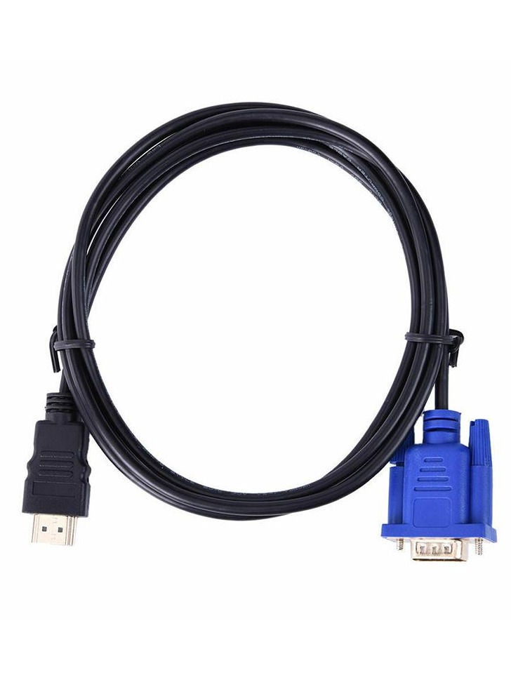NTECH (HDMI to VGA Cable) 1080P HDMI Male to VGA Male M/M Video Converter Cord VGA Adapter Compatible W/ HDMI Desktop, Laptop, DVD to 15 Pin D-SUB VGA HDTV Monitor Projector -(1.8M) - Image 2