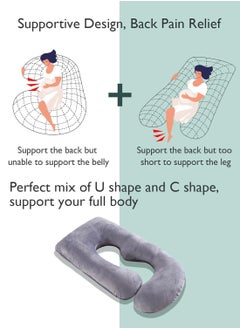 Pregnancy Pillows for Sleeping, U Shaped Full Body Maternity Pillow with Removable Cover - Support for Back, Legs, Belly, HIPS for Pregnant Women, 57 Inch Pregnancy Pillow for Women - pzsku/ZAE5D4AF55C30071B7ACCZ/45/_/1740472976/8b698252-e0be-44c0-a27f-28039854e7f8