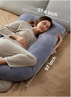 Pregnancy Pillows for Sleeping, U Shaped Full Body Maternity Pillow with Removable Cover - Support for Back, Legs, Belly, HIPS for Pregnant Women, 57 Inch Pregnancy Pillow for Women - pzsku/ZAE5D4AF55C30071B7ACCZ/45/_/1740473111/1a9b759f-bfcb-4611-95ee-736096db63b7