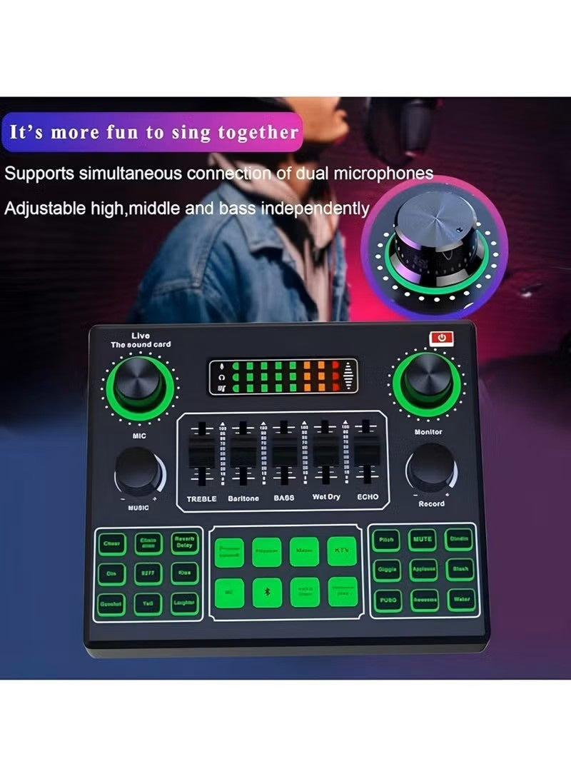 BlueFire Professional Mini Live Condenser Microphone V9 Bluetooth Sound Card Kit – Studio Streaming & Podcasting Bundle with Noise Reduction, 16 Sound Effects, Plug & Play for PC, PS5, Xbox & Mobile Devices | Gaming, Recording & Live Broadcast Audio Solution - Image 4