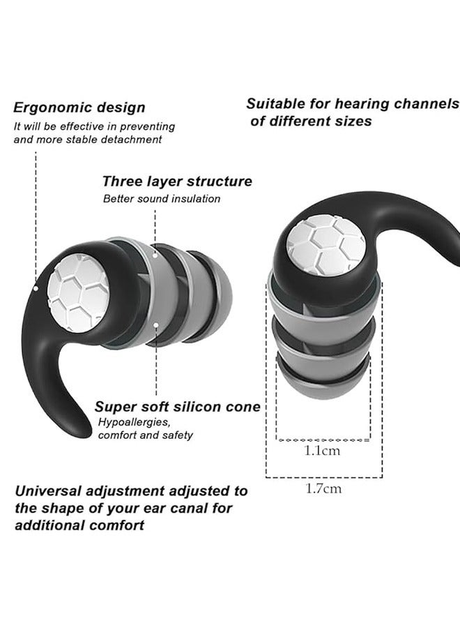 Generic Ear Plugs for Sleeping, Soft Silicone Reusable EarPlugs for Noise Cancelling, Sound Blocking Noise Reduction, Waterproof Ear Plug Suitable for Sleeping Swimming Studying Traveling Concerts  - Image 2
