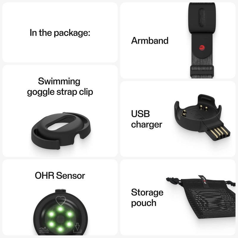 Polar Verity Sense Optical Heart Rate Monitor Armband ANT Dual Bluetooth Black MXXL - Image 4