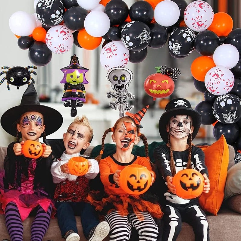 klarako 1 Set of Halloween Spiders, Ghosts, Skeletons Balloons Arch Garland Kit Halloween Party Balloon Decoration Supplies Halloween Decorations Suitable for Halloween and Ghost Festival - Image 5