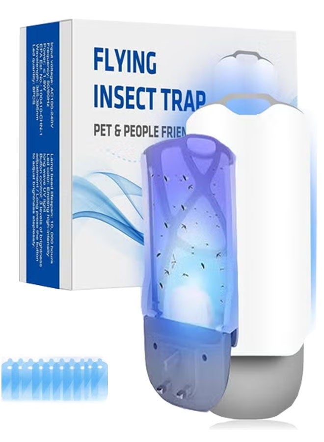 NoorTech Flying Insect Trap,Upgraded Fruit Fly Traps for Indoors,Plug-in Fly Bug Zapper,with Night Light,UV Light Captures Flies,Mosquito Killer for Flies,Fruit Flies,Moths - Image 1