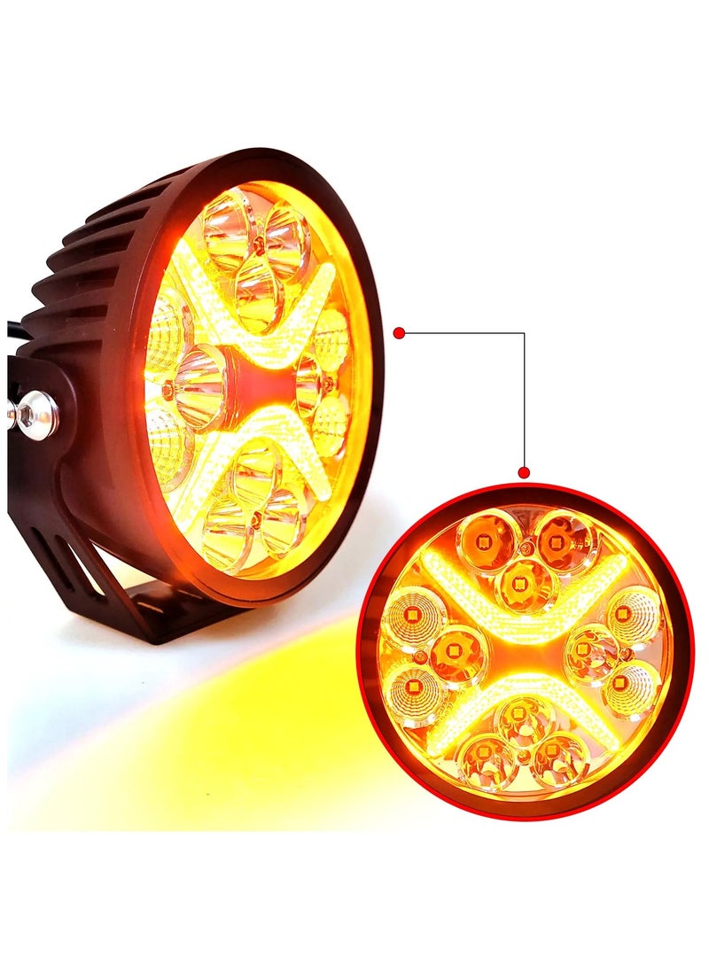 Toby's Toby’s 7Inch 90W LED Driving Light 10800LM IP68 Spot Flood Combo Round Built-in EMC Offroad Lights Truck ATV UTV SUV 2 Pieces  - Image 2