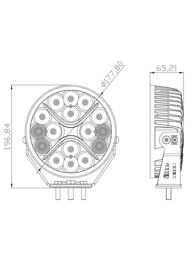 Toby's Toby’s 7Inch 90W LED Driving Light 10800LM IP68 Spot Flood Combo Round Built-in EMC Offroad Lights Truck ATV UTV SUV 2 Pieces  - Image 4