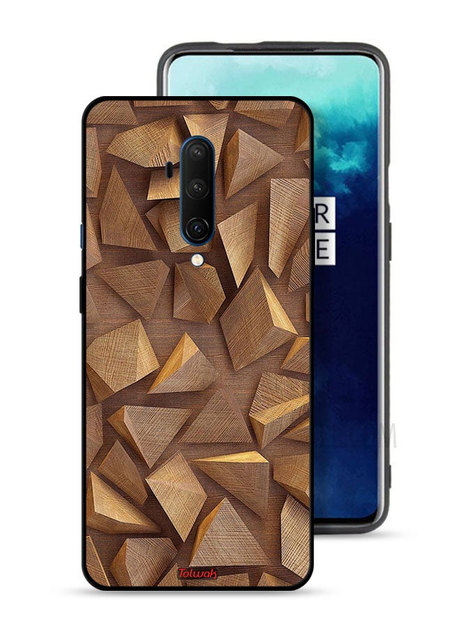 Tolwak OnePlus 7T Pro Protective Case Cover Wood Pieces Art - Image 1