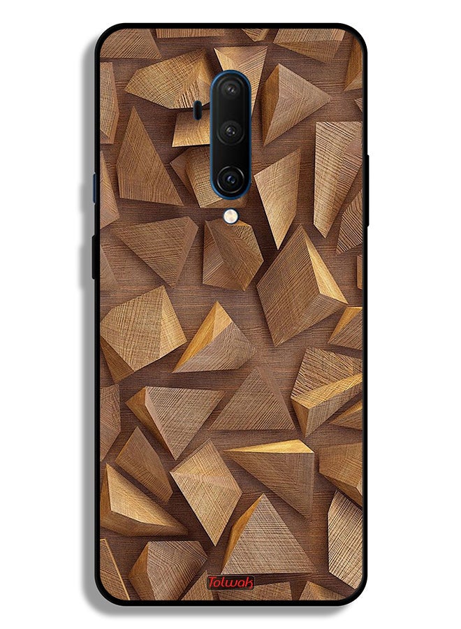 Tolwak OnePlus 7T Pro Protective Case Cover Wood Pieces Art - Image 2