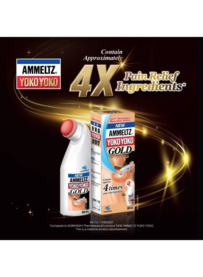 Ammeltz Yoko Yoko Gold 4X Stronger for Stiffness of Shoulders, Muscular Pain | 80ml - Image 2