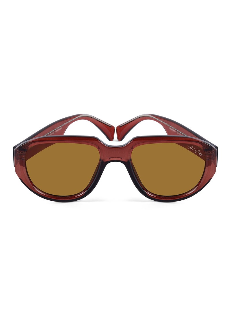 Woggles - Red Pappy Lumivista Brown Oversized Sunglasses - Image 1