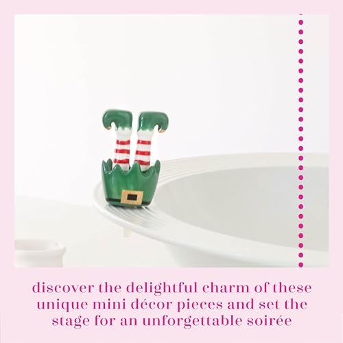 nf nora fleming nora fleming Jingle Toes (Elf Feet) - Hand-Painted Ceramic Christmas Decor - Winter Minis for the Home and Office - Image 3