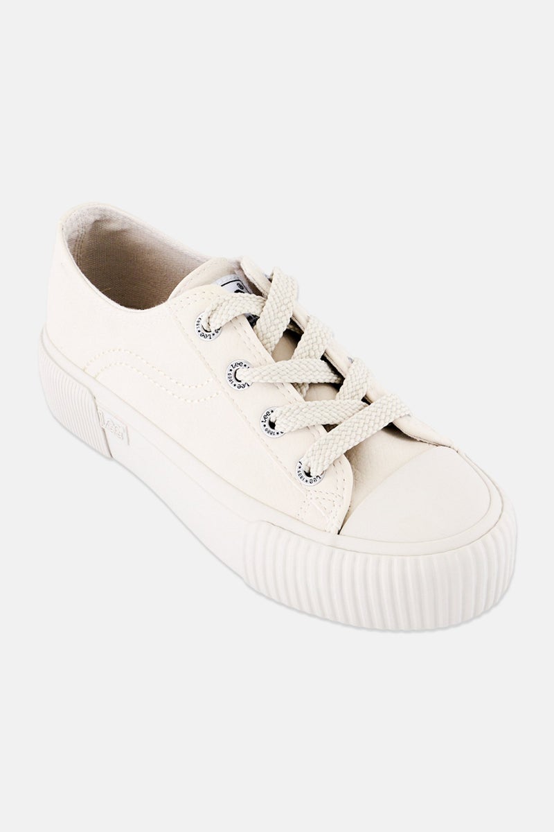 LEE Women Isla Lace Up Casual Shoes, Beige - Image 1
