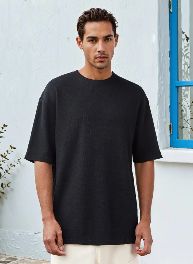 سبلاش فيڤ تي شيرت بياقة دائرية وأكمام قصيرة