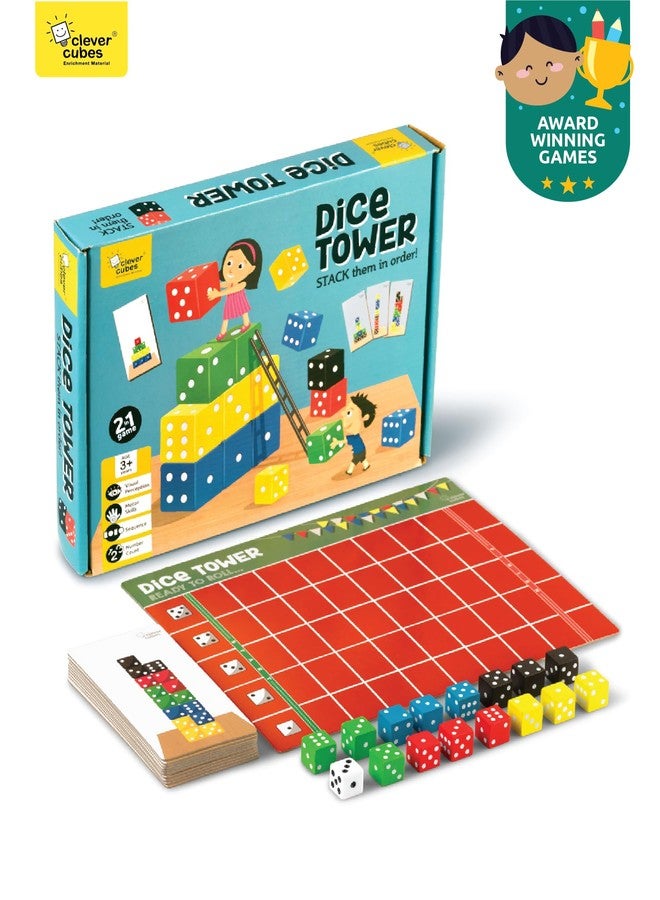 كليفر كيوبس برج مكعبات كليفر كيوبز، ألعاب تعليمية، ألعاب تفاعلية، مثالية كهدية عيد ميلاد للأطفال، متعدد الألوان - Image 2