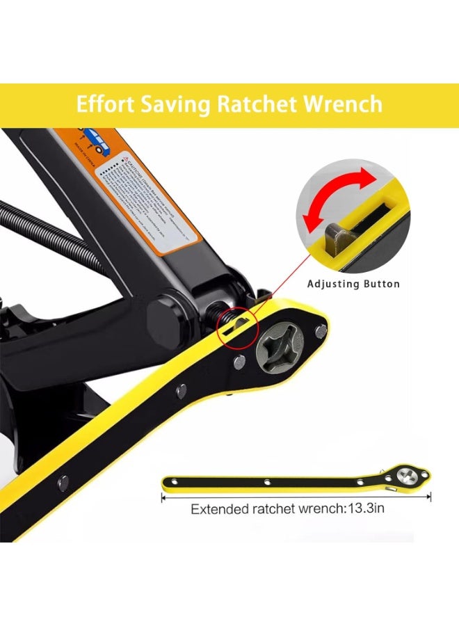 1-Ton Car Scissor Jack Kit – Ratchet Handle for Easy Lifting, Universal Emergency Tool for Auto, SUV, and MPV - Image 3