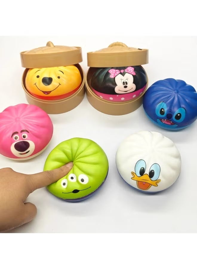 Disney Squishy Dumpling - Squishy Dumpling - Stress Relief Dumpling Toy - Foam Dumpling Stress Relief Figure - Steamed Stuffed Bun Simulation Cake Toy, Squeezable Dumpling Ball, Stress Relief Toys, Sensory Squeeze Toy - Rubber Dumpling Stress Relief Ball for Kids, Colorful Dumpling Stress Relief Balls, Stress Relief Fidget Toys, Squeeze Dough Ball, Sensory Stress Relief Toy, Anti-Anxiety Cake. Rubber Stress Relief Ball for Kids, Colorful Stress Relief Balls, Stress Relief Toys, Stress Relief Dough Ball, Sensory Stress Relief Toy, Anti-Anxiety Cake - 1 Random Piece. - Image 3