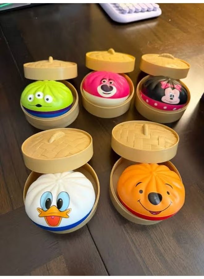 Disney Squishy Dumpling - Squishy Dumpling - Stress Relief Dumpling Toy - Foam Dumpling Stress Relief Figure - Steamed Stuffed Bun Simulation Cake Toy, Squeezable Dumpling Ball, Stress Relief Toys, Sensory Squeeze Toy - Rubber Dumpling Stress Relief Ball for Kids, Colorful Dumpling Stress Relief Balls, Stress Relief Fidget Toys, Squeeze Dough Ball, Sensory Stress Relief Toy, Anti-Anxiety Cake. Rubber Stress Relief Ball for Kids, Colorful Stress Relief Balls, Stress Relief Toys, Stress Relief Dough Ball, Sensory Stress Relief Toy, Anti-Anxiety Cake - 1 Random Piece. - Image 1