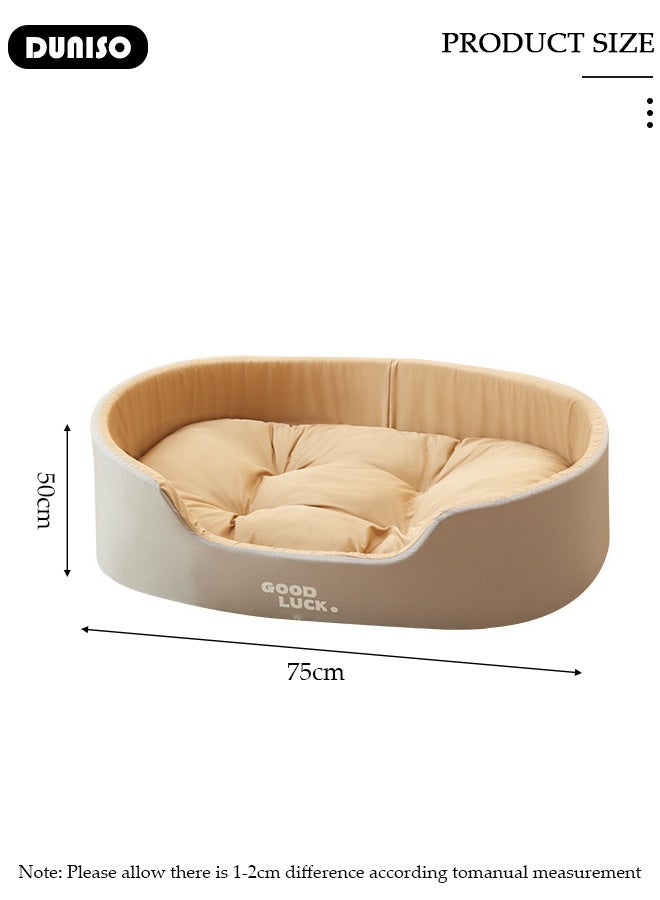 DUNISO سرير صغير للكلاب، أريكة حيوانات أليفة، أريكة جرو، سرير مريح بغطاء قابل للإزالة والغسل، ناعم جداً وقابل للغسل في الغسالة مع خاصية عدم الانزلاق، لسرير نوم للكلاب الصغيرة والمتوسطة مع وسادة مملوءة بشكل كثيف. - Image 2