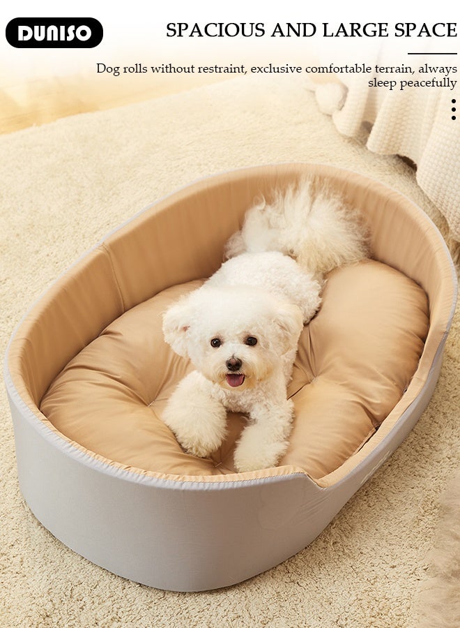 DUNISO سرير صغير للكلاب، أريكة حيوانات أليفة، أريكة جرو، سرير مريح بغطاء قابل للإزالة والغسل، ناعم جداً وقابل للغسل في الغسالة مع خاصية عدم الانزلاق، لسرير نوم للكلاب الصغيرة والمتوسطة مع وسادة مملوءة بشكل كثيف. - Image 5