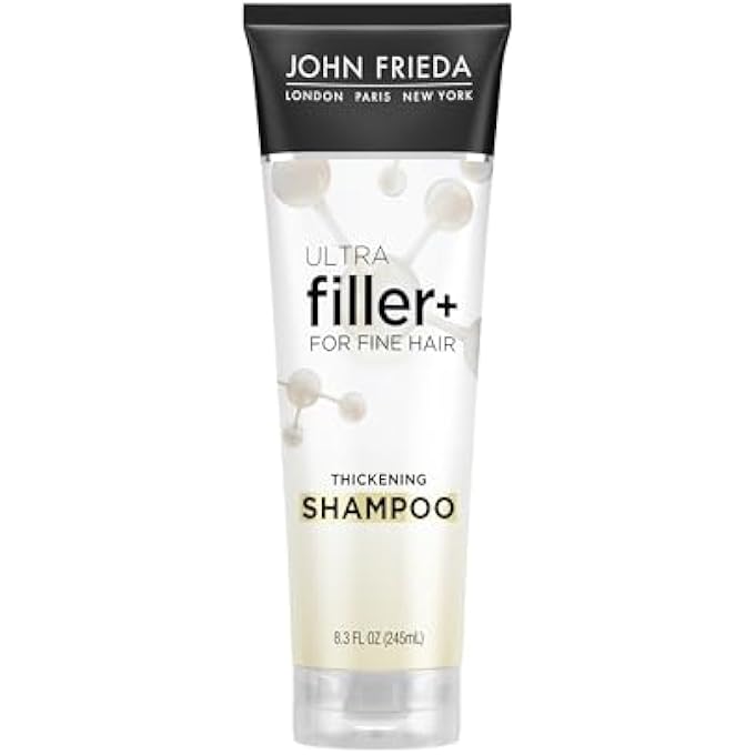 John Frieda ULTRAFILLER+ THICKENING SHAMPOO, STRENGTHENING SHAMPOO FOR DAMAGED OR THIN HAIR, INFUSED WITH BIOTIN AND HYALURONIC ACID TO STRENGTHEN HAIR FOR THICKER FULLER RESULTS, 8.3 OZ - Image 1