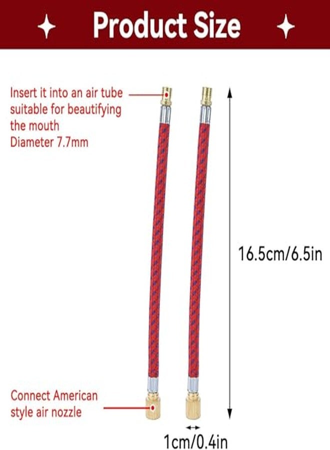 VGEBY1 Pump Tube 2Pcs Pump Extension Hose Inflator Tube for Schrader Valve(Silver) - Image 3