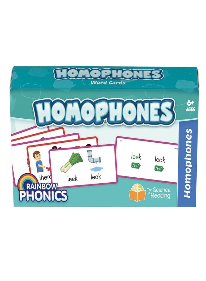 Junior Learning: Rainbow Phonics - Homophones - 65 Word Cards, Flash Cards with Sound & Spelling Association, Level Based Cards, Kids Ages 4+ - Image 1