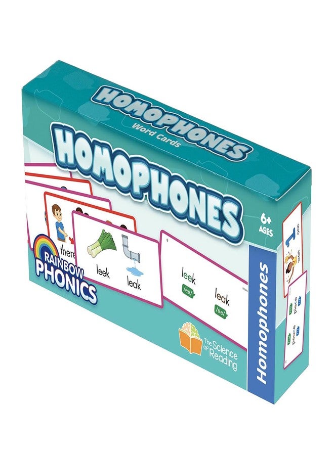 Junior Learning: Rainbow Phonics - Homophones - 65 Word Cards, Flash Cards with Sound & Spelling Association, Level Based Cards, Kids Ages 4+ - Image 5