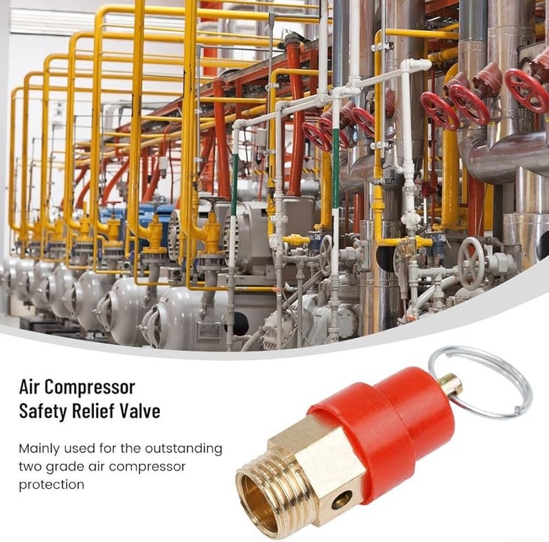 Brass Pressure Safety Relief Valve 120PSI 1 4 Pressure Release Regulator For Industrial Workshop - Image 2