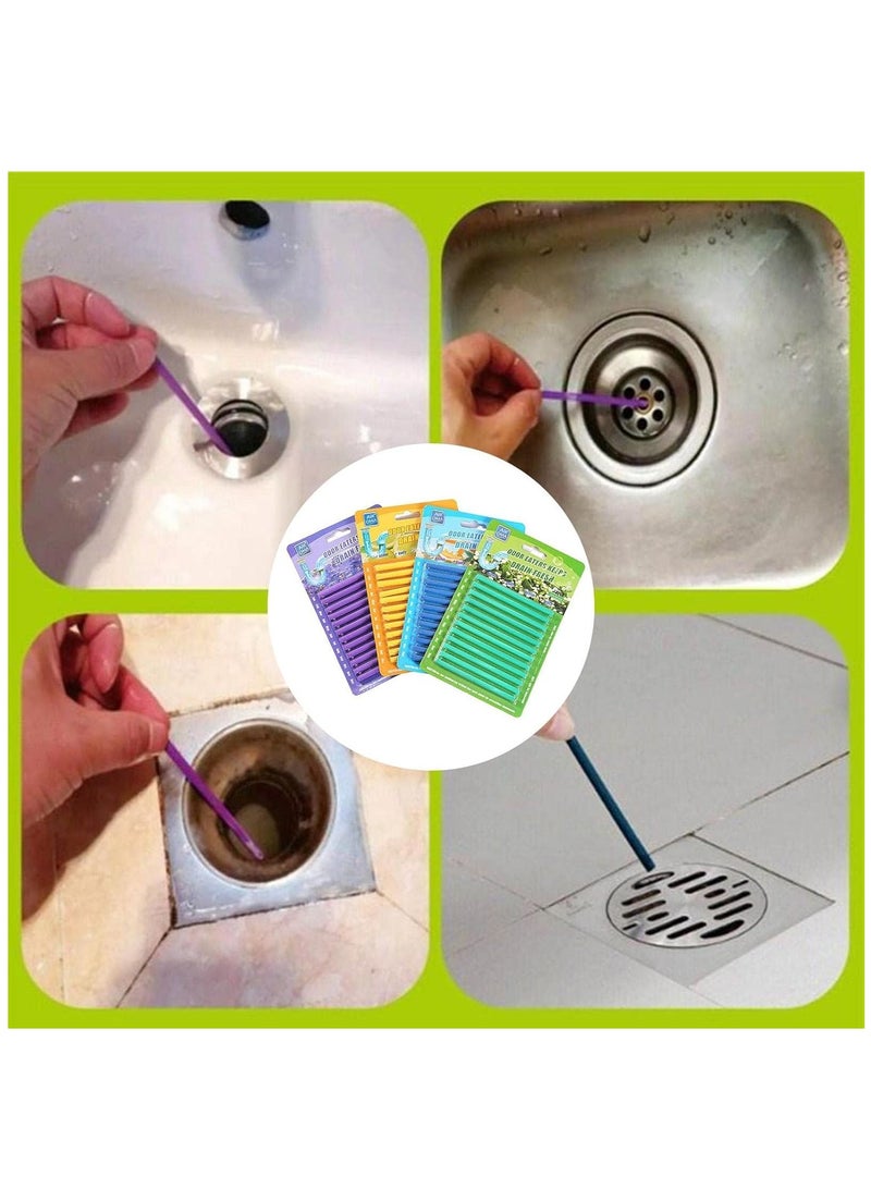 Excefore Drain Sticks Drain Cleaner Sticks Drain Deodorizer Sticks For Preventing Clogs Eliminating Smelly Odor,Keep Odor Free For Bathroom,Kitchen,Toilet,Shower Drain(random Color)  - Image 3