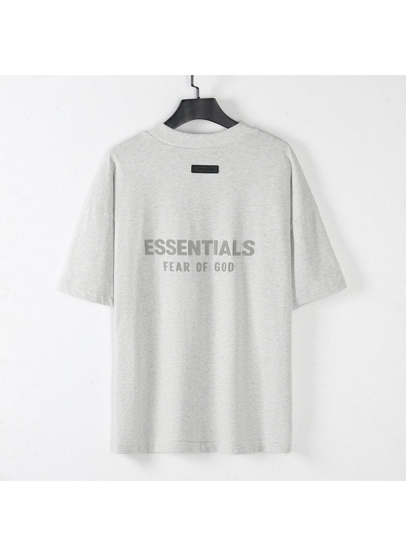Generic - FEAR OF GOD ESSENTIALS V-Neck Tee Casual Fit white flower ash - Image 1