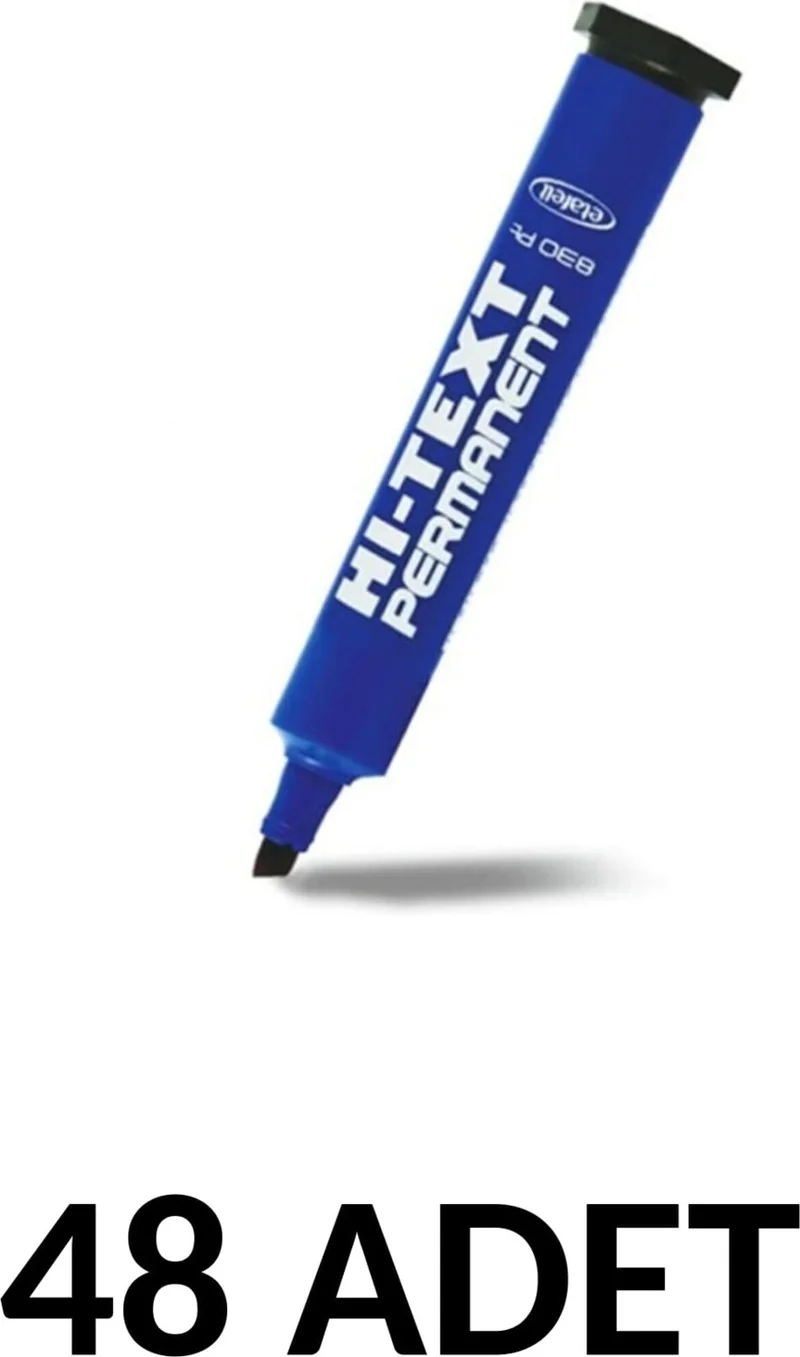 Fibracolor Hı-Text 48 Pieces 830PC Cut Tip Permanent Pen Box Pen Blue